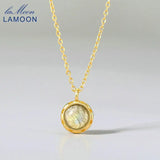 African Labradorite Pendant 925 Silver Necklace For Women 14K Plated