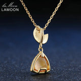 Vintage Leaf Citrine Necklace 925 Sterling Silver Plated