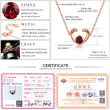 Red Garnet Sweet Heart Gemstone Pendant 925 Silver Necklace