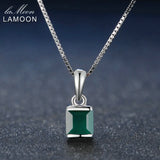 Green Chalcedony Pendant Necklace 925 Sterling Silver Jewelry