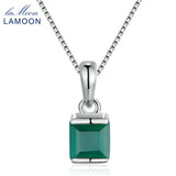 Green Chalcedony Pendant Necklace 925 Sterling Silver Jewelry