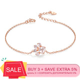 Natural Heart Pink Rose Quartz 925 Silver Bracelet