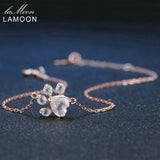 Natural Heart Pink Rose Quartz 925 Silver Bracelet