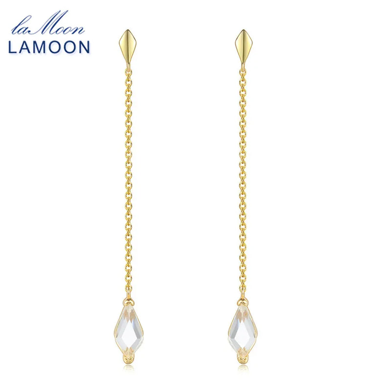 S925 Silver Crystal Drop Earring Concise Style Fine Jewelry