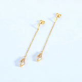 S925 Silver Crystal Drop Earring Concise Style Fine Jewelry