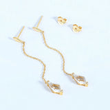 S925 Silver Crystal Drop Earring Concise Style Fine Jewelry