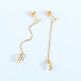 S925 Silver Crystal Drop Earring Concise Style Fine Jewelry