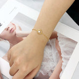 Sterling Silver Bracelet with Natural Freshwater Pearls