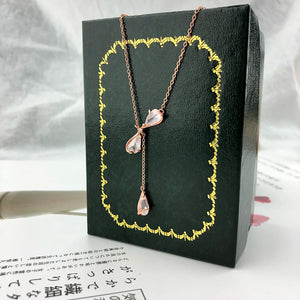 Sakura Silver Pendant Necklace 18K Plated