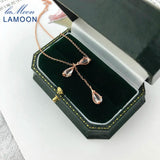 Sakura Petal Pendant Necklace Quartz 925 Sterling Silver 18K Rose Plated