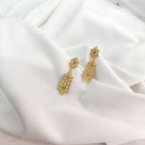 Silver 925 Lace Drop Earrings Byzantium Palace Style LMEI085