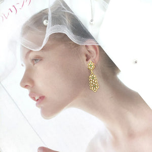 Silver 925 Lace Drop Earrings Byzantium Palace Style LMEI085