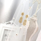Silver 925 Lace Drop Earrings Byzantium Palace Style LMEI085
