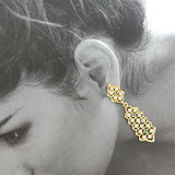 Silver 925 Lace Drop Earrings Byzantium Palace Style LMEI085