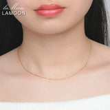 925 Sterling Silver Box Chain Necklace for Men and Women