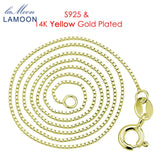 925 Sterling Silver Box Chain Necklace for Men and Women