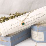 Emerald Necklace For Women 925 Sterling Silver 14K Plated