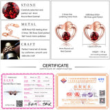 Natural Garnet Stud Earrings 925 Silver Heart Gift LMEI026
