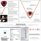 Red Garnet Necklace 0.5ct 925 Silver Pendant
