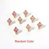 925 Silver Princess Earring Synthetic Corundum 14K Plated