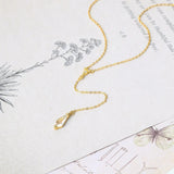 925 Silver Necklace Diamond Crystal Pendant 14K Plated Jewelry