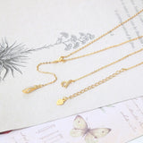 925 Silver Necklace Diamond Crystal Pendant 14K Plated Jewelry