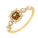 Vintage Bijou Ring Women Cubic Zircon 925 Silver Plated Fine Jewelry Snow Ring