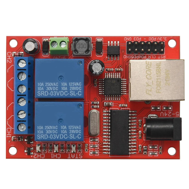 2-way Relay Board Delay Switch LAN Ethernet UDP Controller Module