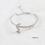 LANFLORA Moon Zircon Bracelet for Women