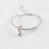 LANFLORA Moon Zircon Bracelet for Women
