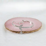 LANFLORA Moon Zircon Bracelet for Women
