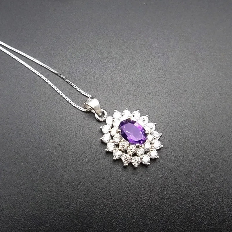 925 Silver Amethyst Pendant Women's Jewelry Z050701AGZ