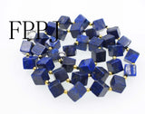 Lapis Lazuli Square 8mm Necklace 21 inch Beads Natural Woman