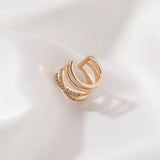 Multi-layer Cross Clip Earrings for Women - C Ear Cuff Jewelry