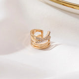 Multi-layer Cross Clip Earrings for Women - C Ear Cuff Jewelry