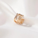 Multi-layer Cross Clip Earrings for Women - C Ear Cuff Jewelry
