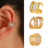 Zircon Clip Earrings for Women Men 1PC Creative Ear Cuff Non-Piercing Ear Clips