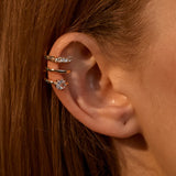 Zircon Clip Earrings for Women Men 1PC Creative Ear Cuff Non-Piercing Ear Clips