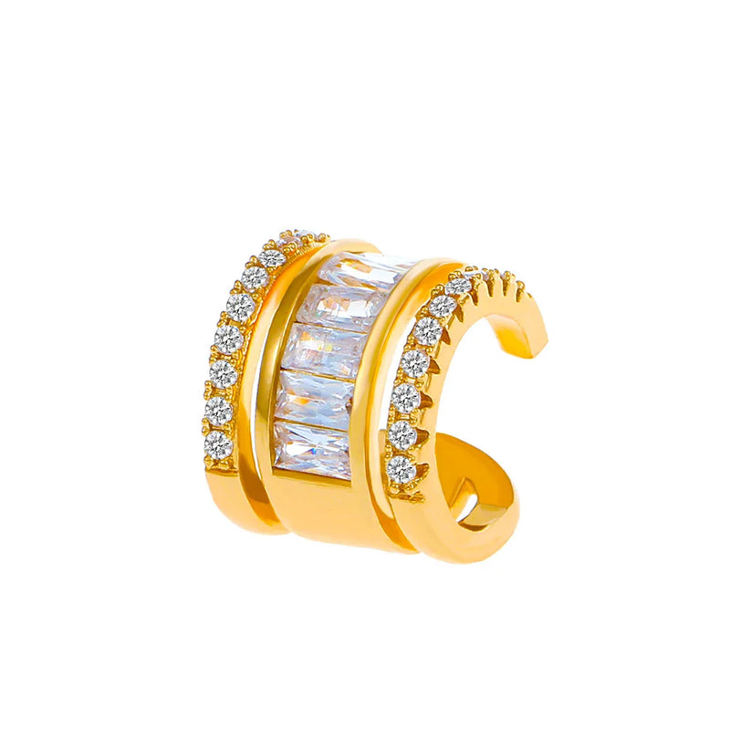 Zircon Clip Earrings for Women Men 1PC Creative Ear Cuff Non-Piercing Ear Clips
