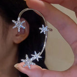 Zircon Butterfly Ear Clip Earrings for Women Girls, Non Piercing Ear Cuff