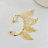Hollow Leaf Ear Hanging Fairy Without Ear Hole Wing Ear Bone Clip Earrings