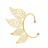 Hollow Leaf Ear Hanging Fairy Without Ear Hole Wing Ear Bone Clip Earrings