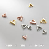 925 Silver Geometric Triangle Ear Buckle Earrings
