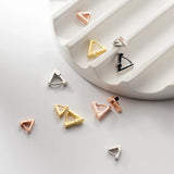 925 Silver Geometric Triangle Ear Buckle Earrings