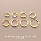 925 Silver Round Circle Hoop Earrings Multi-size Geometric Ear Jewelry