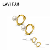 925 Silver Women 4MM Shell Bead Pearl Mini Earrings