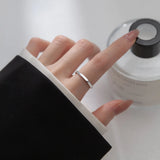 925 Silver Irregular Cut Open Resizable Finger Ring