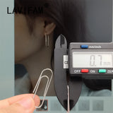925 Sterling Silver Paper Clips Earrings for Women