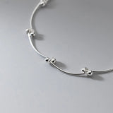 925 Silver Adjustable Bracelet Lines Beads Hand Jewelry