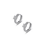 925 Silver Zircons Hoop Earring for Women S925 Jewelry Brincos